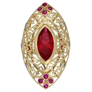14ct Gold Imitation Dress/Cocktail Ring Size M