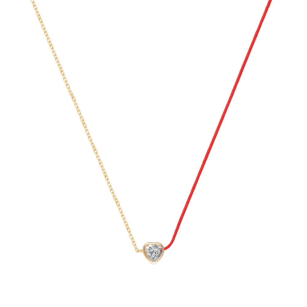 14k Half Cord Half Chain Necklace