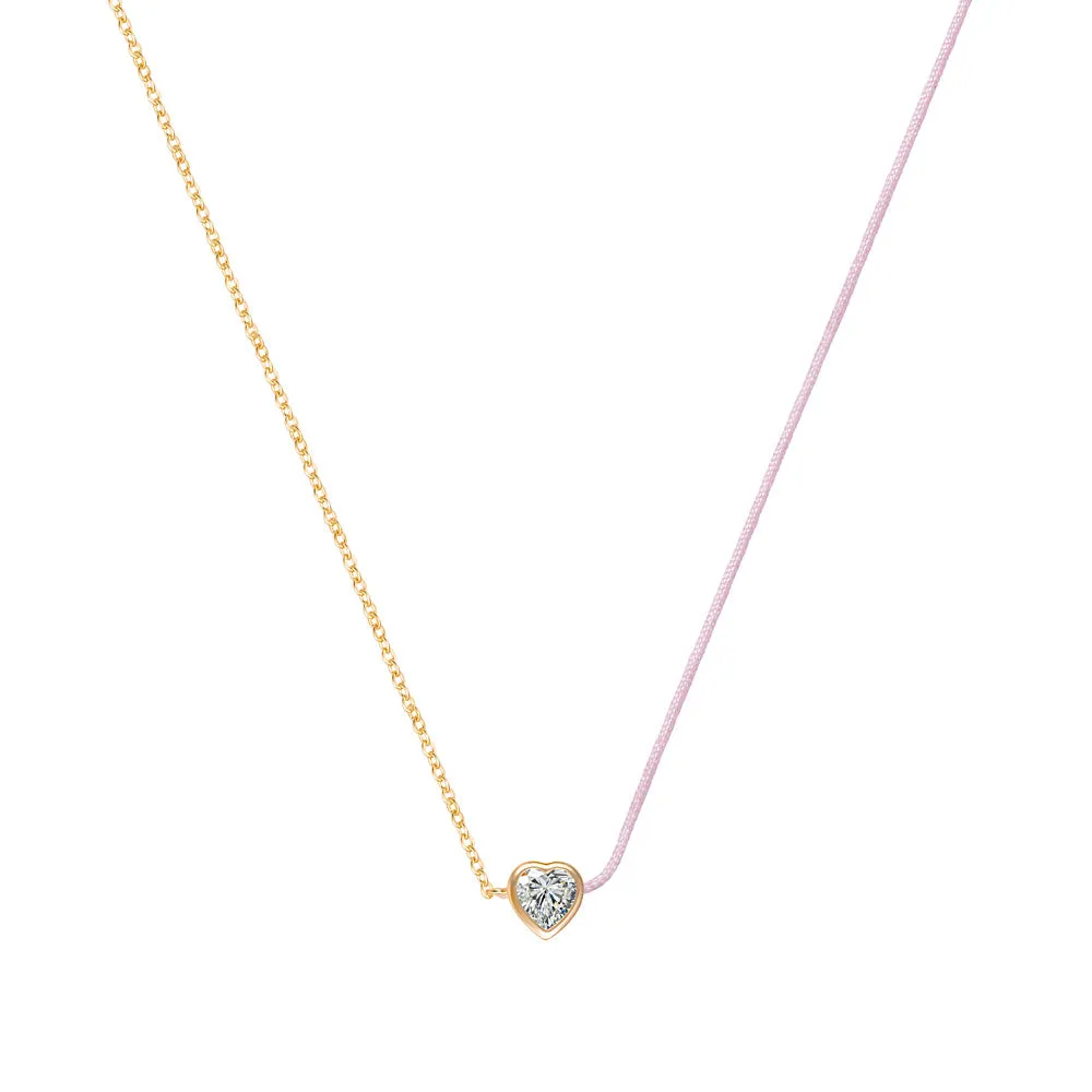 14k Half Cord Half Chain Necklace