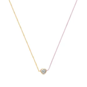14k Half Cord Half Chain Necklace