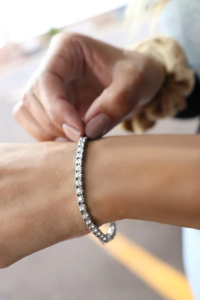 14k White Gold 3.00ctw Diamond Tennis Bracelet