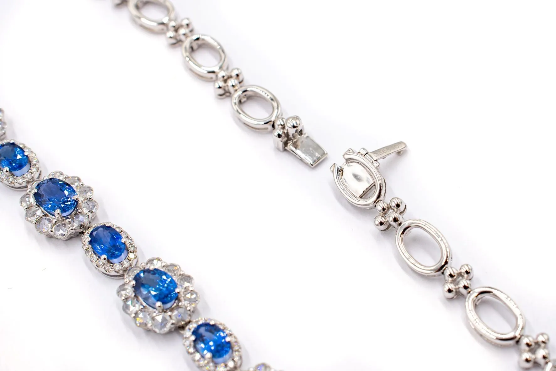 15.76 ct Sapphire and Diamond Necklace 18k