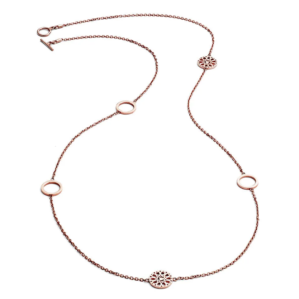 75% DISCOUNT LAST ONE 18ct Rose Gold  Vermeil Circular Filigree Five Charm Jaguar Head Necklace As Worn By Rosie Fortescue of Made in Chelsea