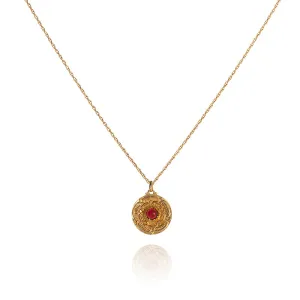 Antheia Necklace, Garnet, Gold
