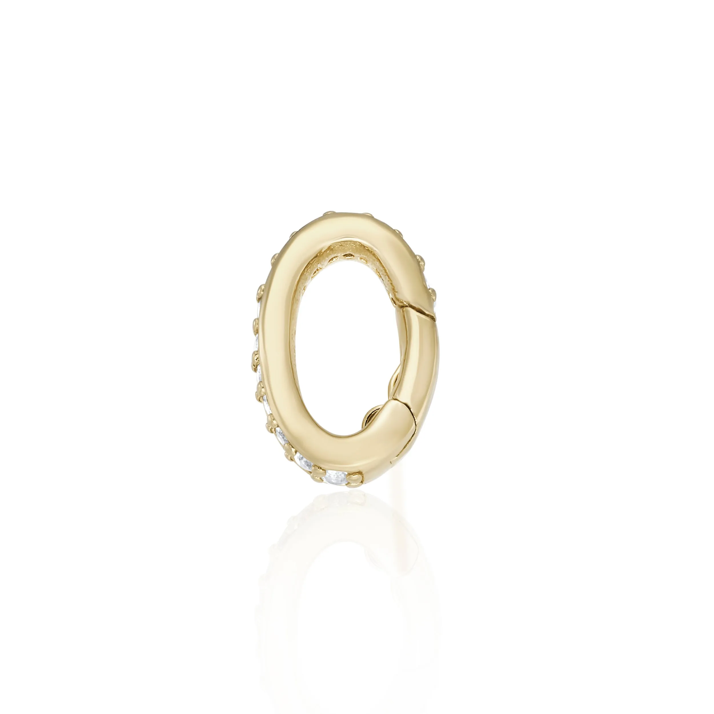 April: White Topaz Charm
