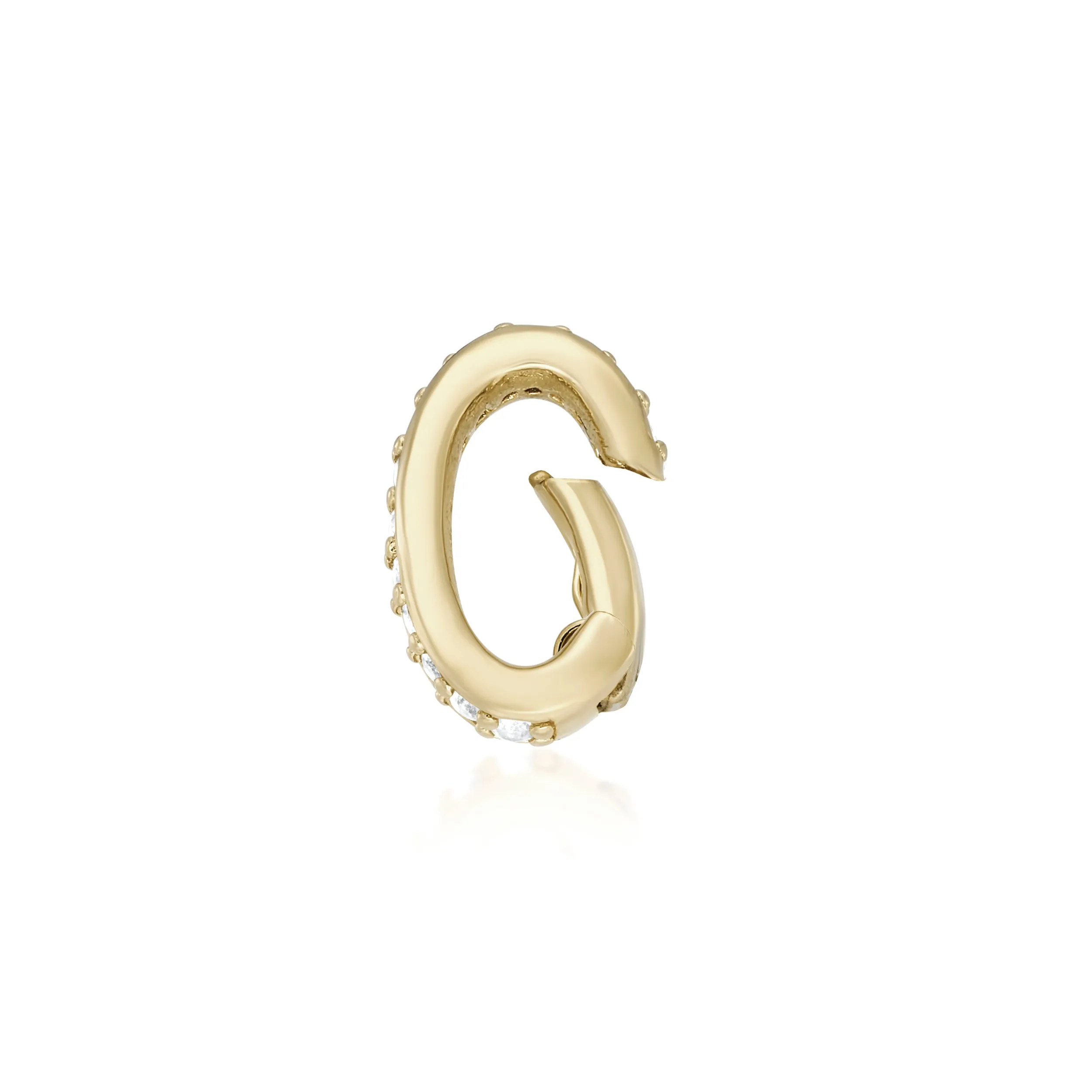 April: White Topaz Charm