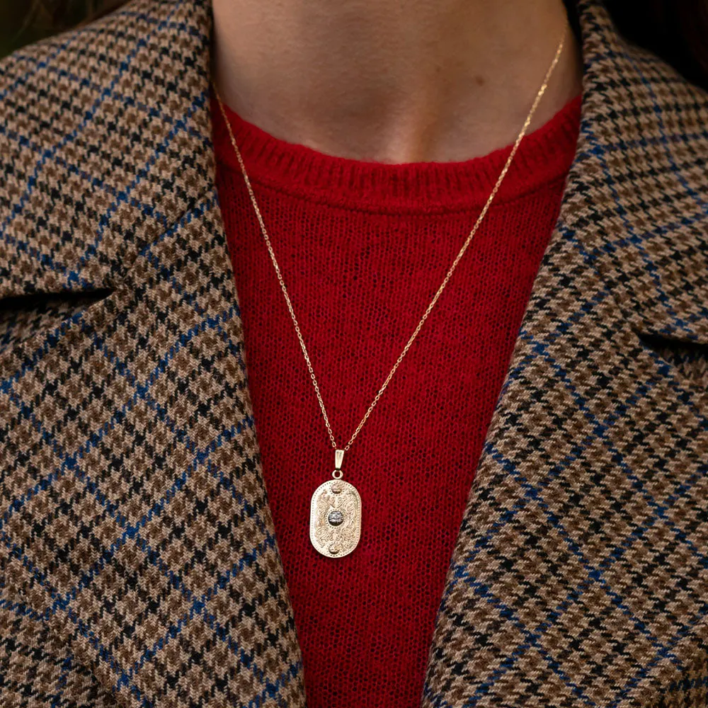 Arda Two Tone Pendant with Rare Irish Gold
