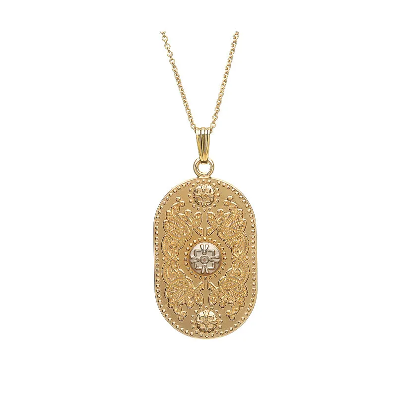 Arda Two Tone Pendant with Rare Irish Gold