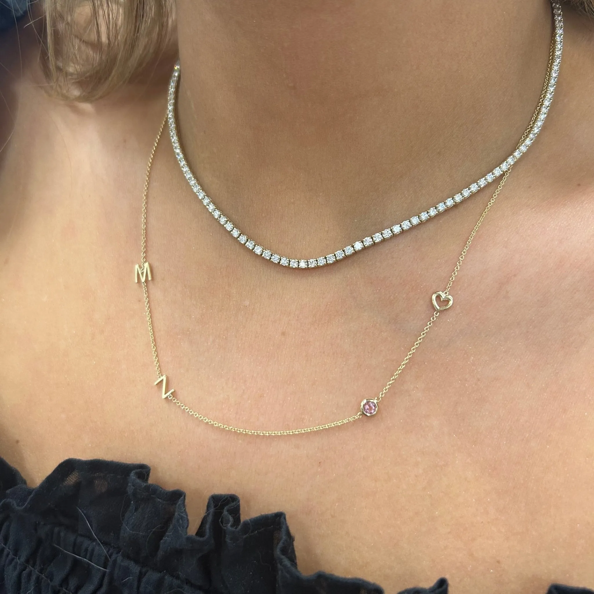 Asymmetrical Initial Necklace