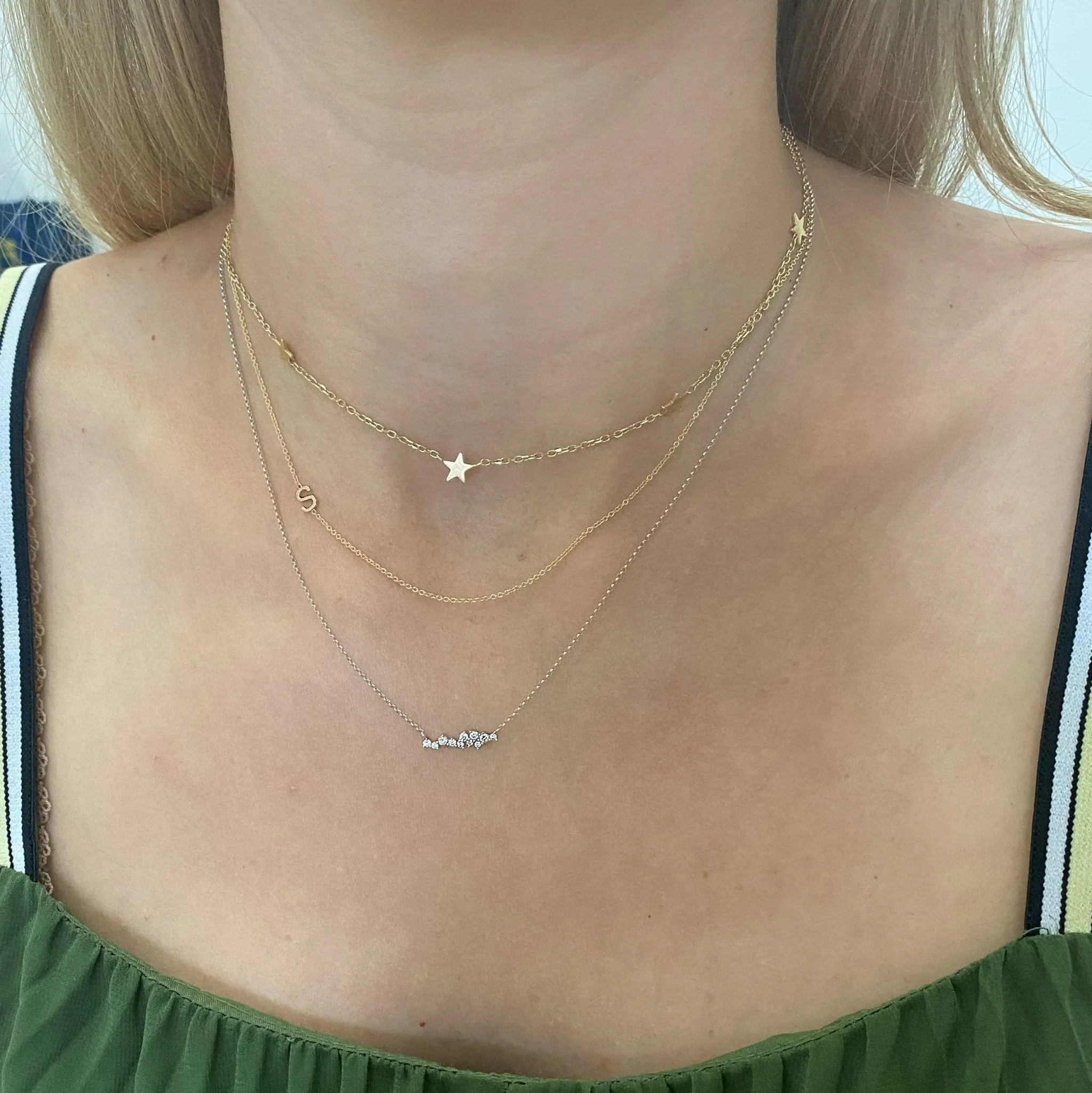 Asymmetrical Initial Necklace