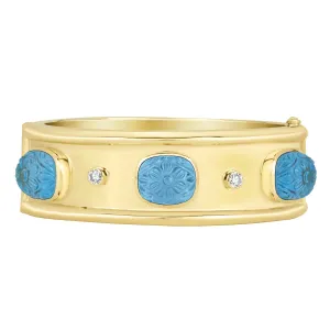 Bangle - Blue Topaz And Diamond (2365A)