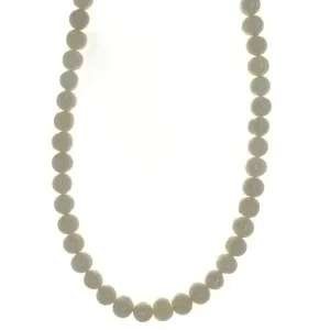 BEADED NATURAL FRESHWATER PEARL POTATO W/ SS CLASP NECKLACE