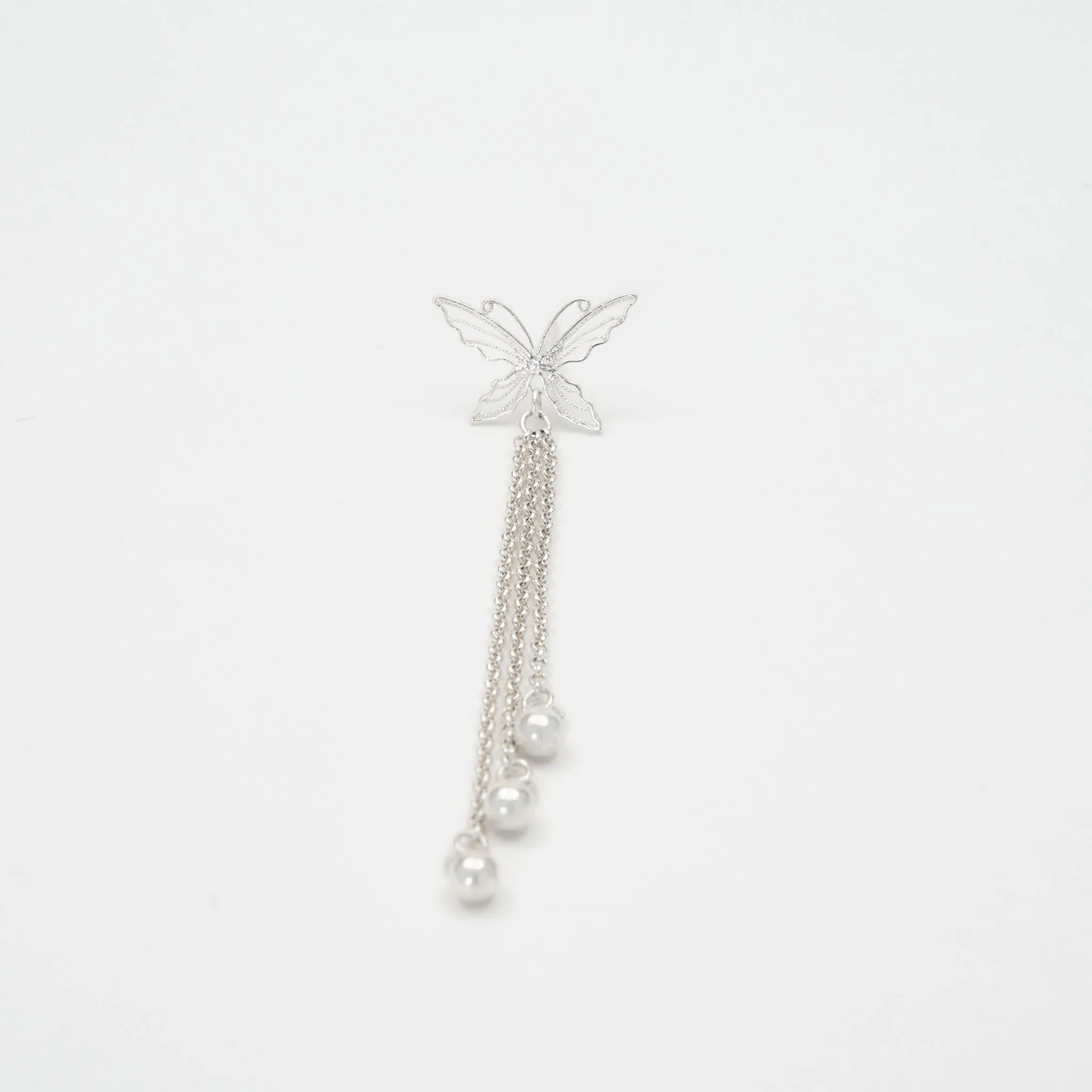 Butterfly Tassel Filigree Earrings