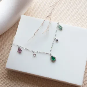 Cosmic Gleam Emerald Charm Choker