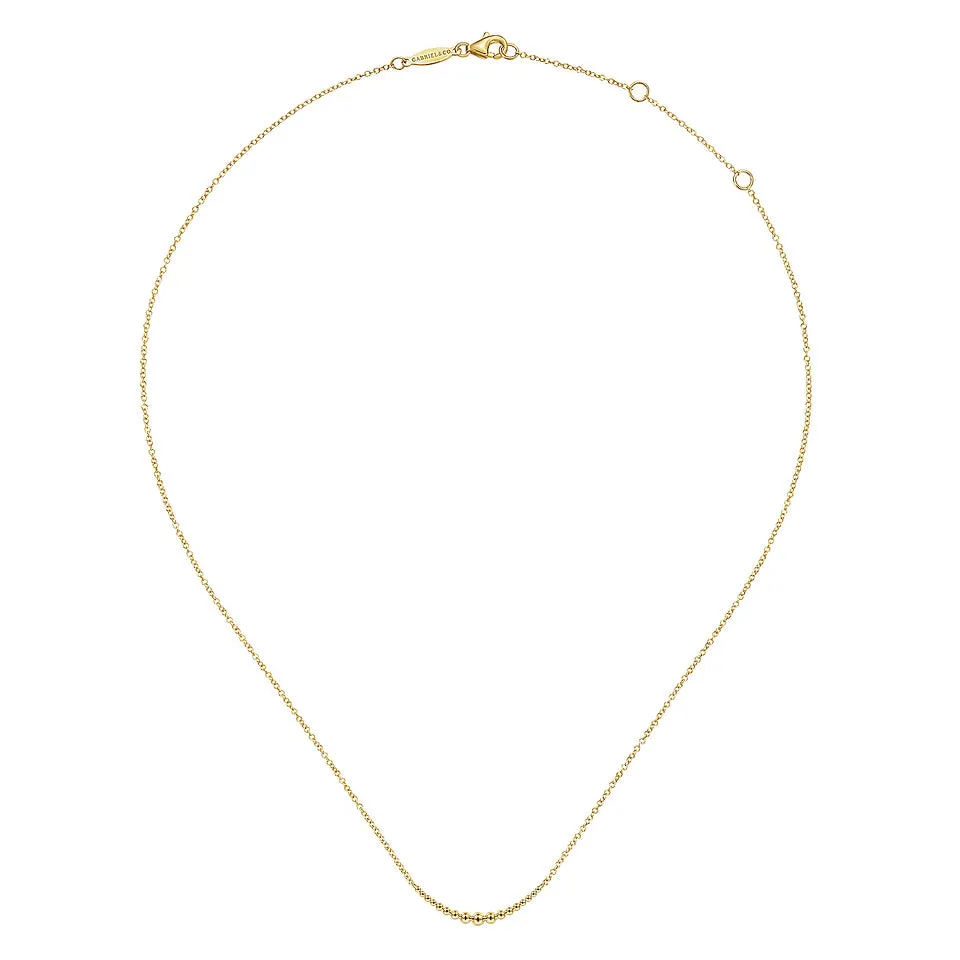 Curved Beaded Bar Necklace