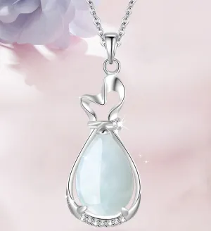 Cygnet Pendant S925 Silver Jade Necklace Jewelry-Tajade