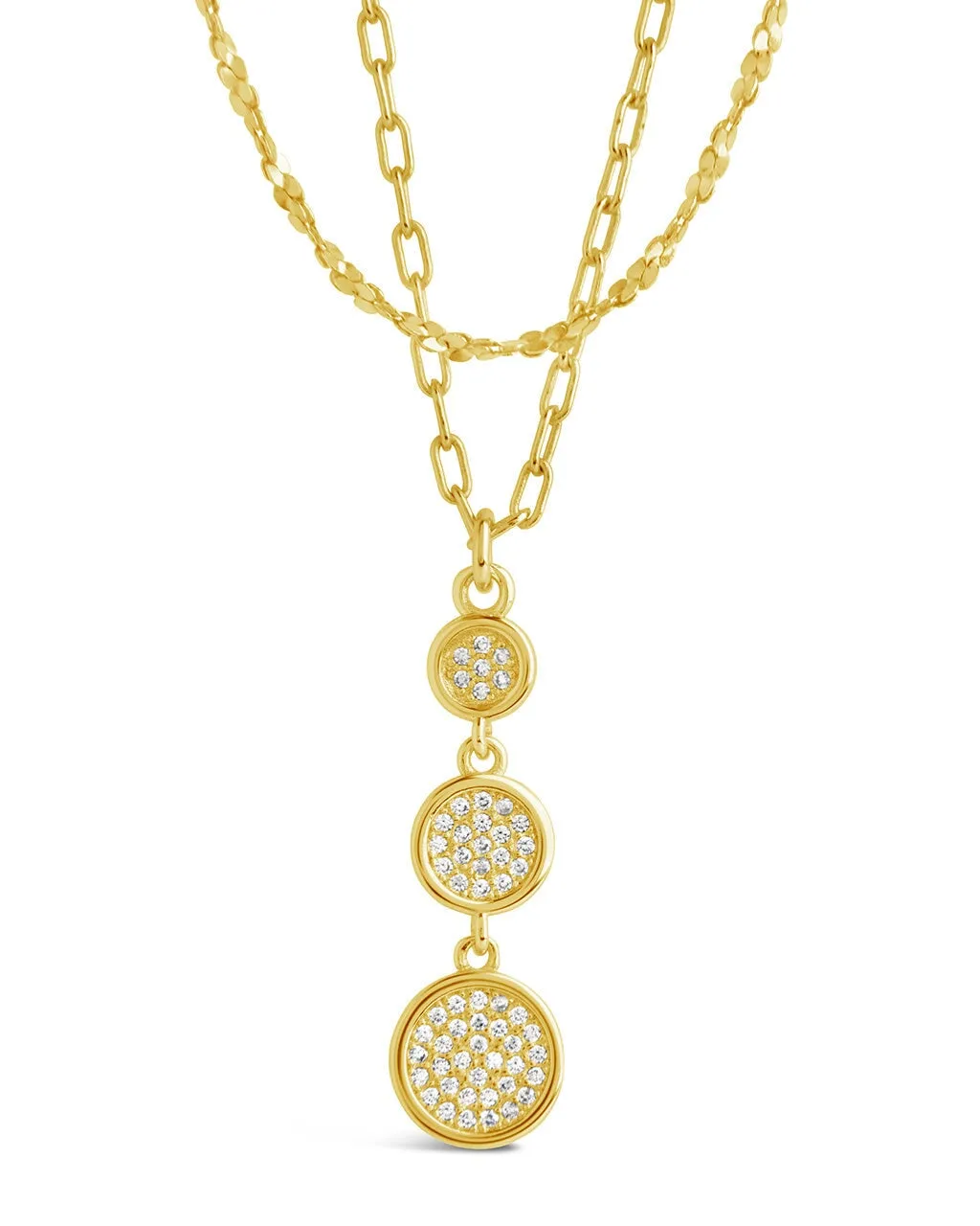 CZ Bubble Cocktail Ring & Layered Necklace Set
