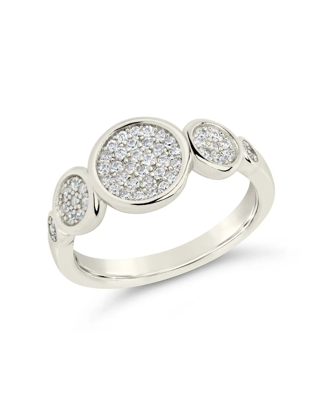 CZ Bubble Cocktail Ring & Layered Necklace Set
