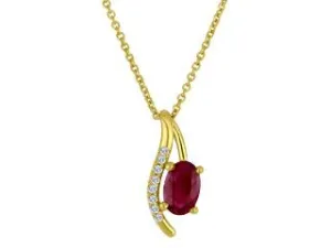 Diamond Garnet Necklace