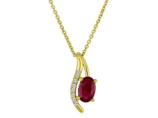 Diamond Garnet Necklace
