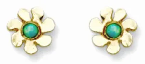 Earrings Stud Flowers with Opal.