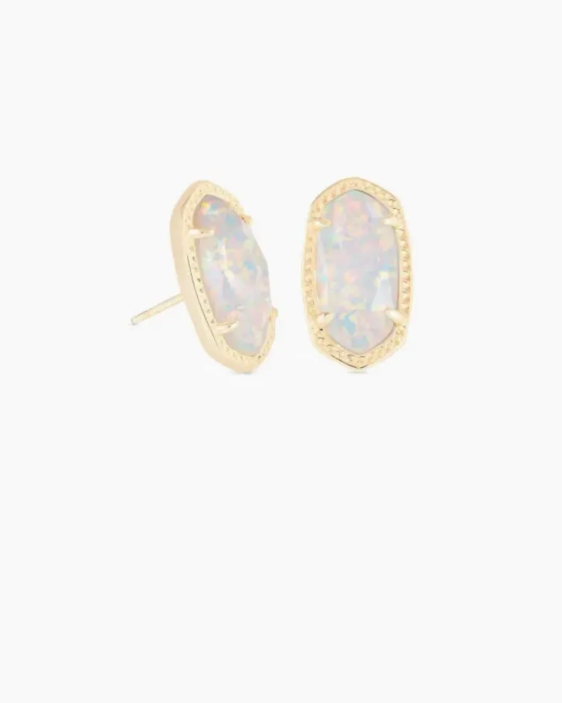 Ellie Gold White Opal Kendra Scott Stud Earrings