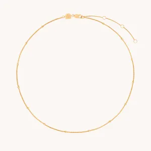 Essential Beaded Chain Necklace in Gold