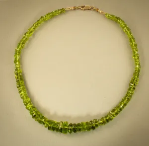 Faceted Peridot Necklace