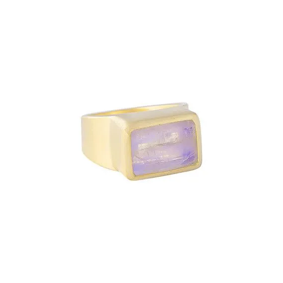 Fairley Rainbow Moonstone Cocktail Ring