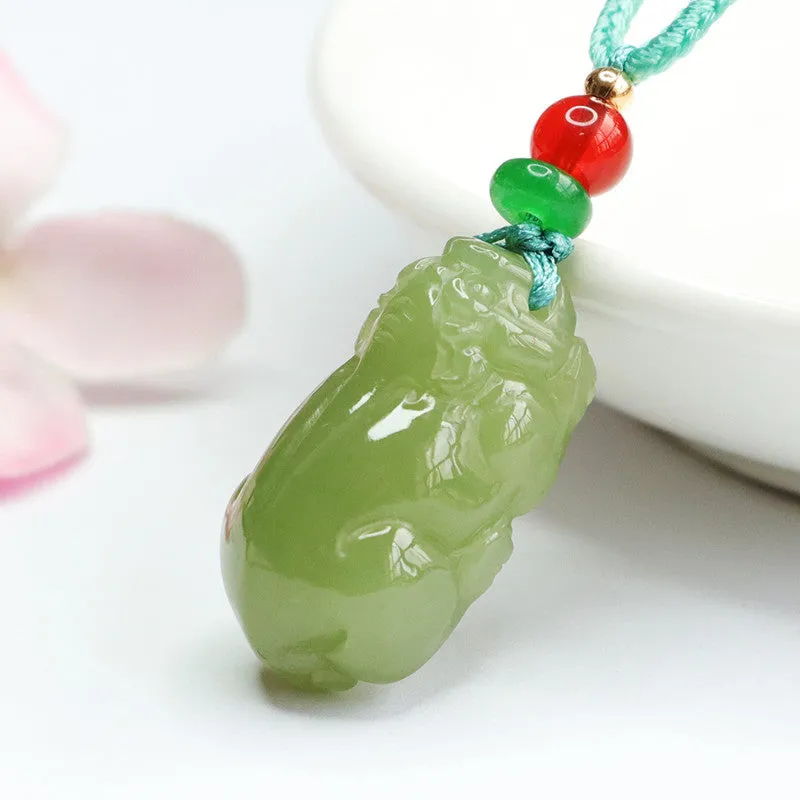 Fortune's Favor Hetian Jade Pixiu Pendant