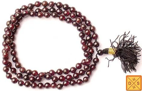 Garnet mala to enhance body strength and removing negative energy