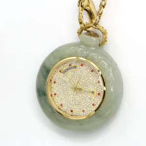Genuine Burmese Ice Jadeite Jade Pocket Watch (Art & Collectibles) (WA1)