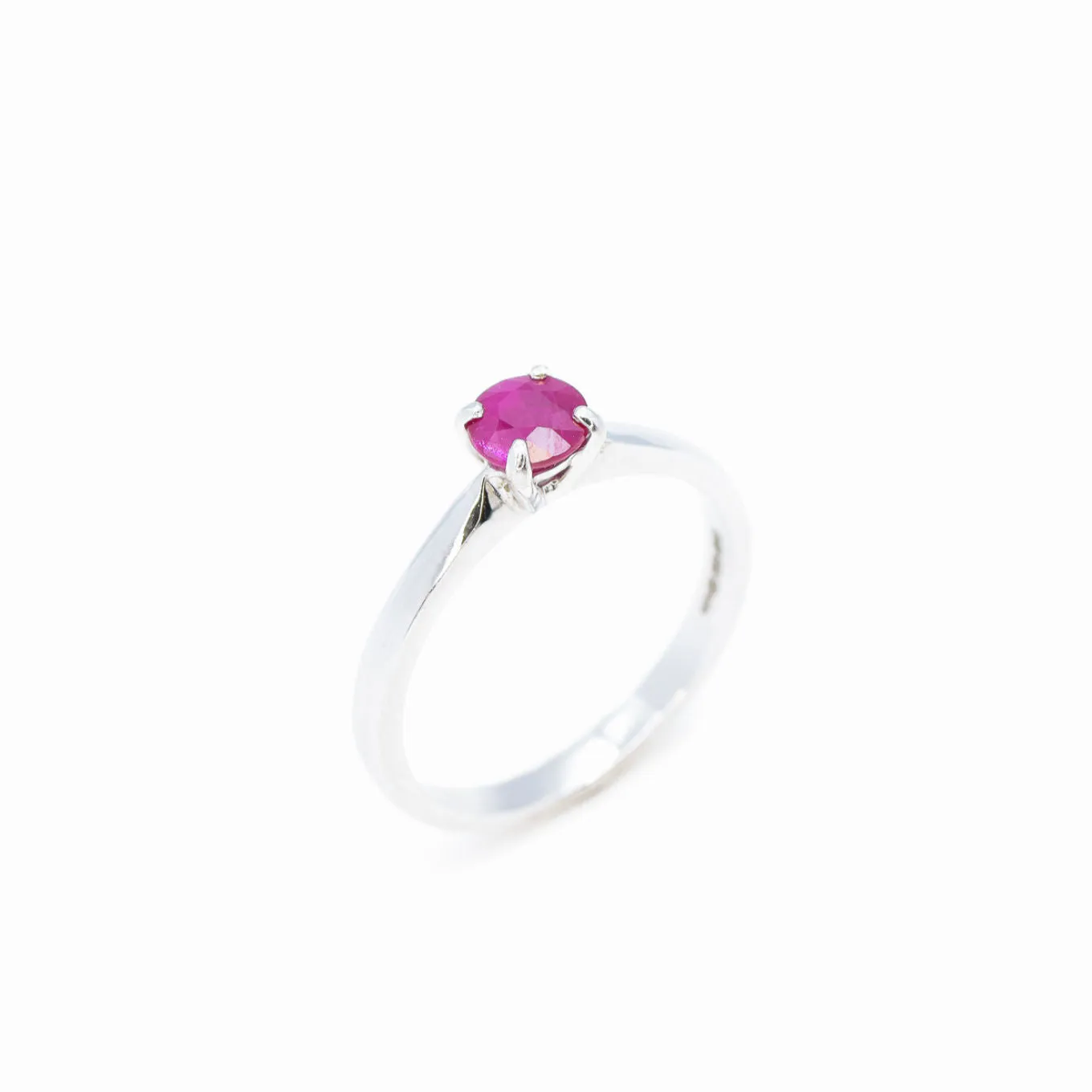 Genuine Ruby Ring - 18k Solid Gold Ring - Certified Ruby Gold Ring