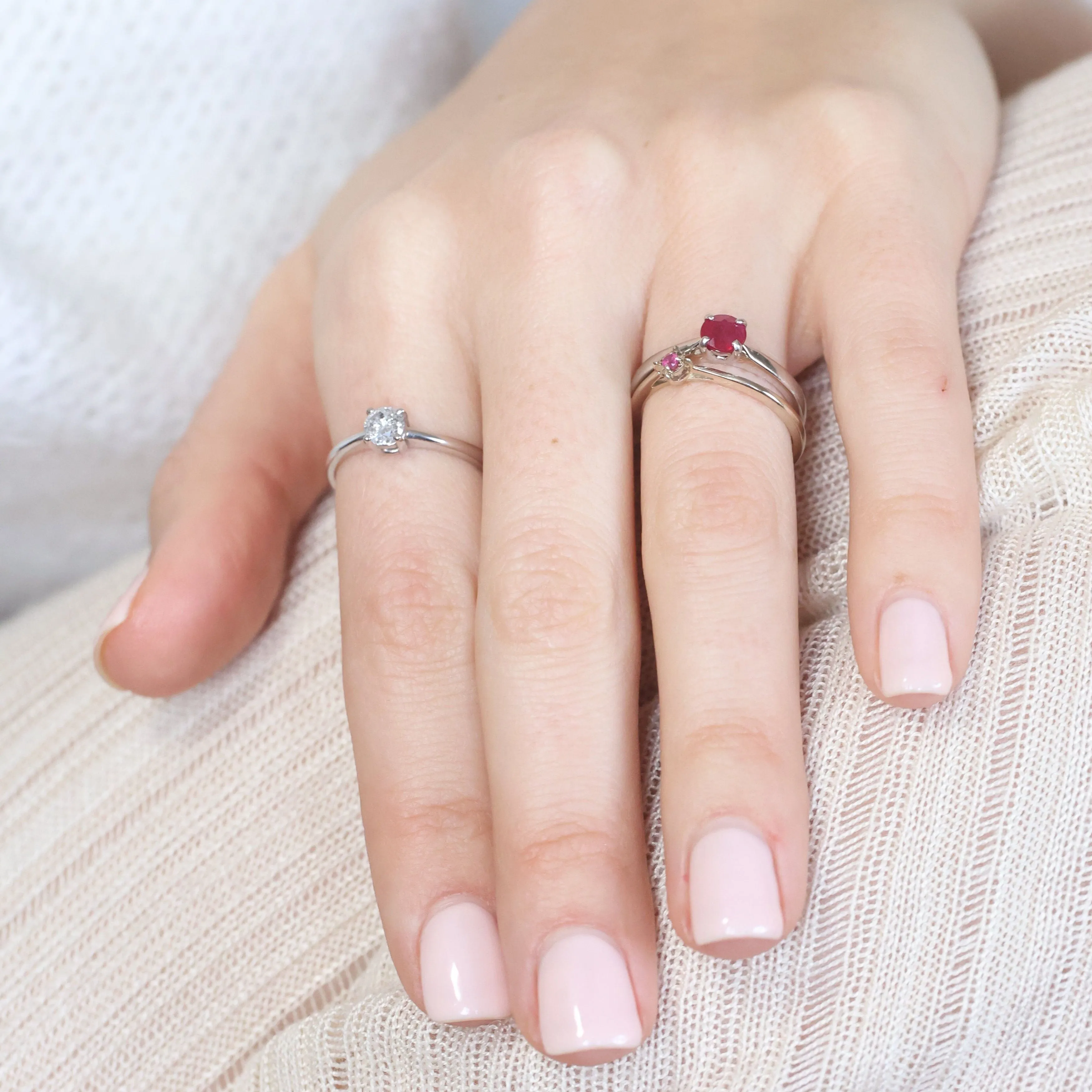 Genuine Ruby Ring - 18k Solid Gold Ring - Certified Ruby Gold Ring