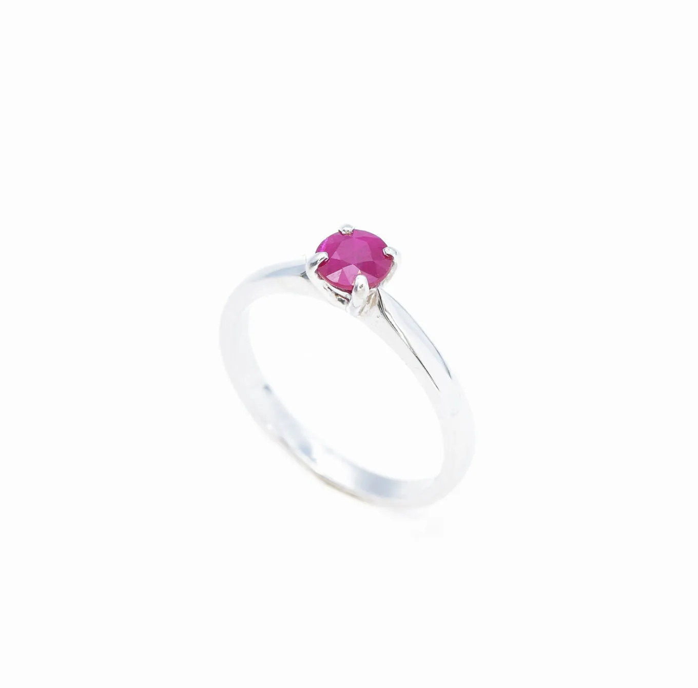 Genuine Ruby Ring - 18k Solid Gold Ring - Certified Ruby Gold Ring