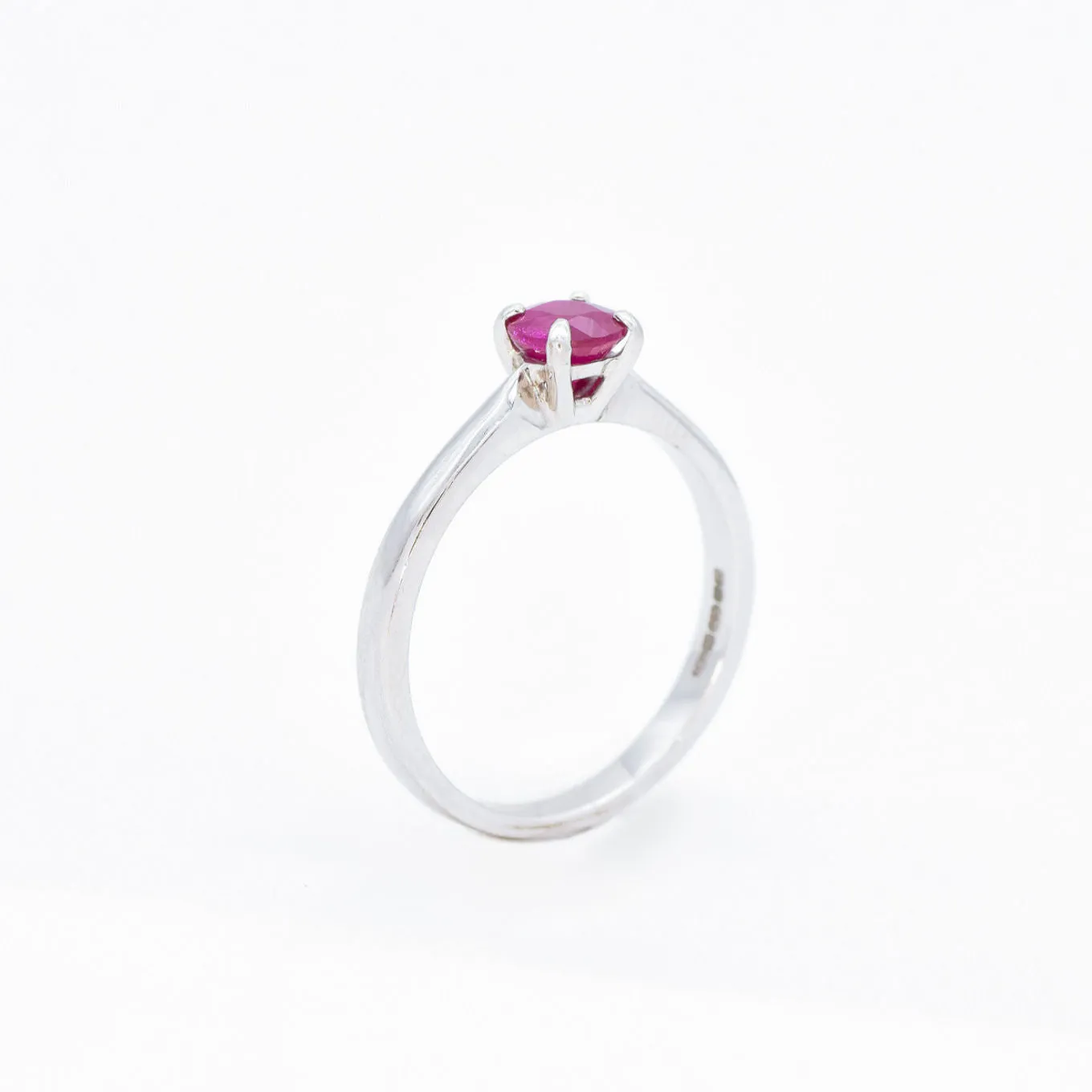 Genuine Ruby Ring - 18k Solid Gold Ring - Certified Ruby Gold Ring