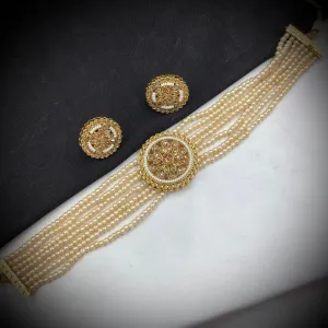 Gold Antique Necklace Set 18128-5310