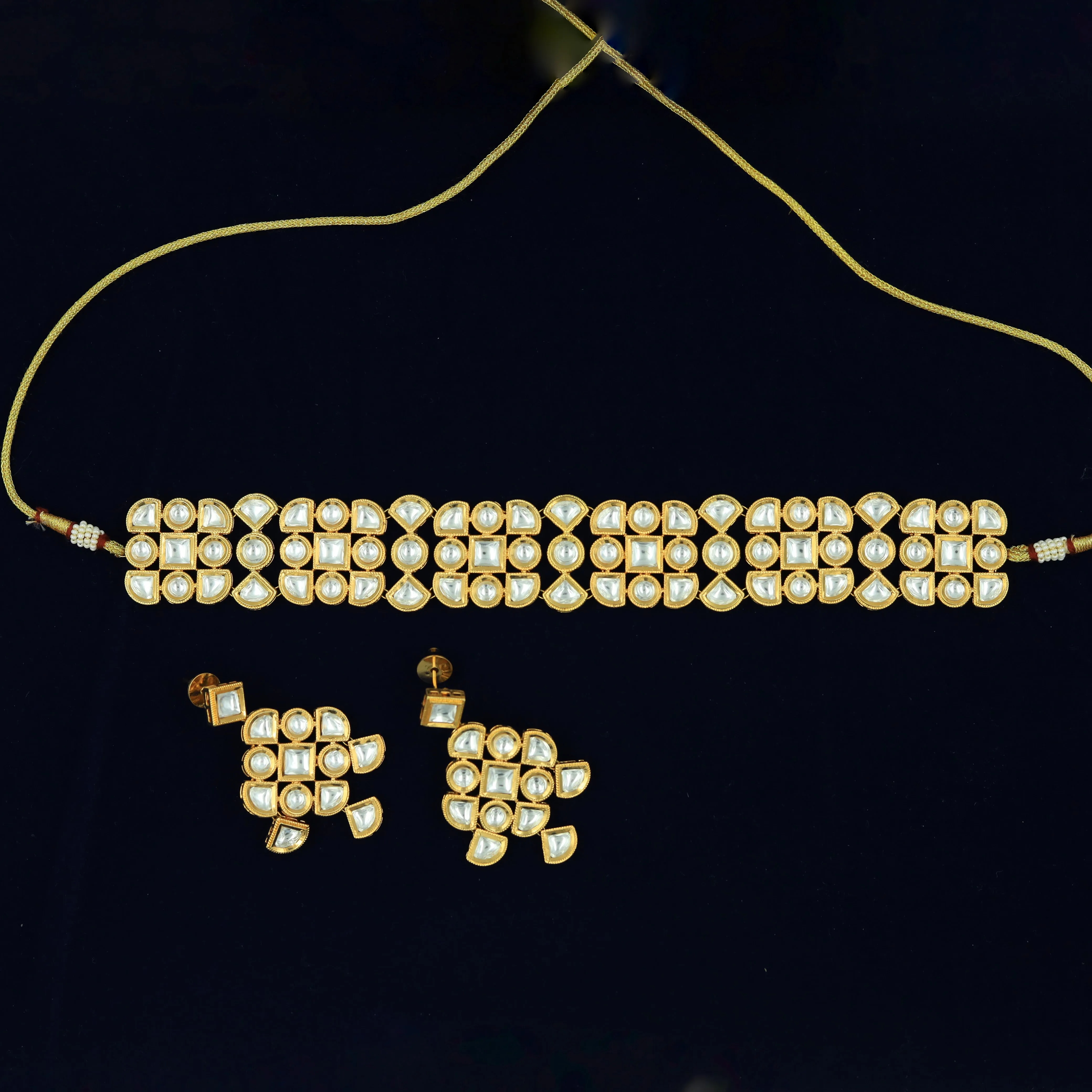Gold  Kundan Choker Set 19077-6259