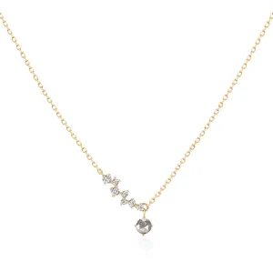 Grey Diamond and White Sapphire Constellation Necklace