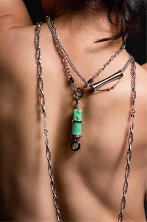 Guardian Lion Jadeite Jade Necklace