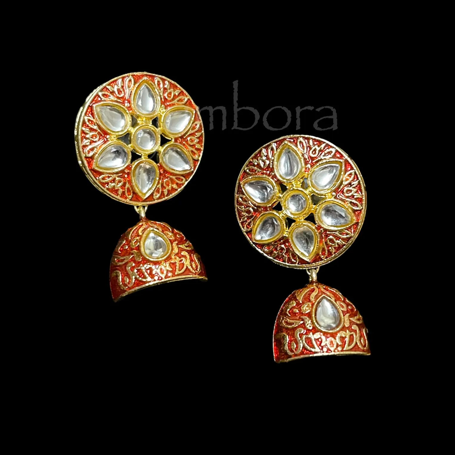 Handmade Meenakari Kundan Beaded Mala Necklace