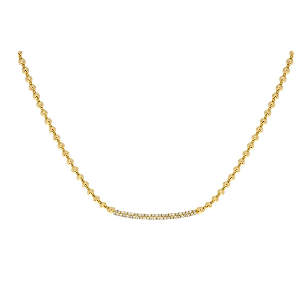 Hulchi Belluni 18K Yellow Gold Tresore Diamond Necklace