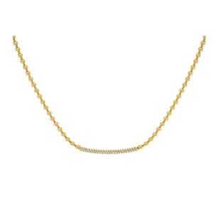 Hulchi Belluni 18K Yellow Gold Tresore Diamond Necklace