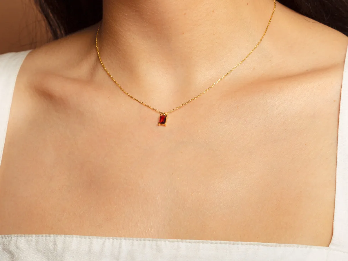 January Birthstone Necklace