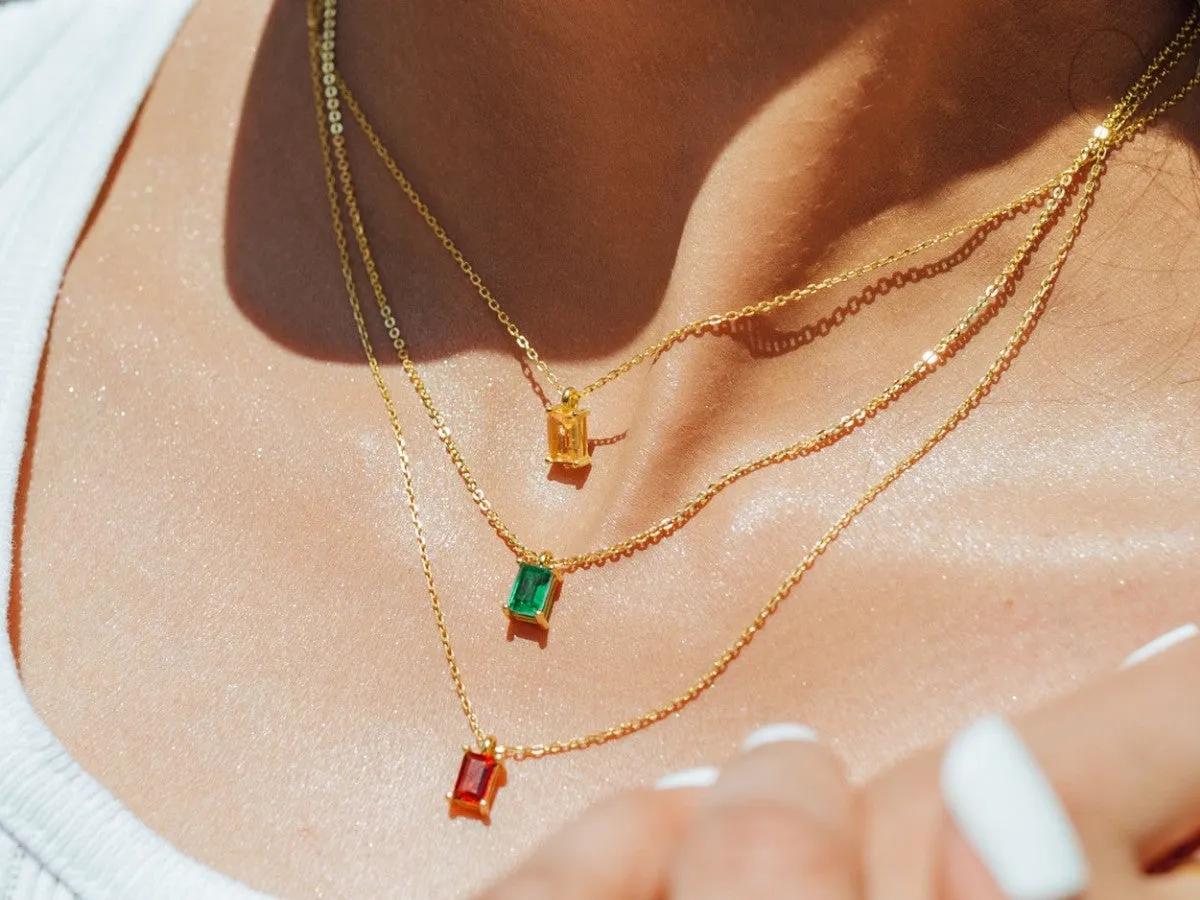 January Birthstone Necklace