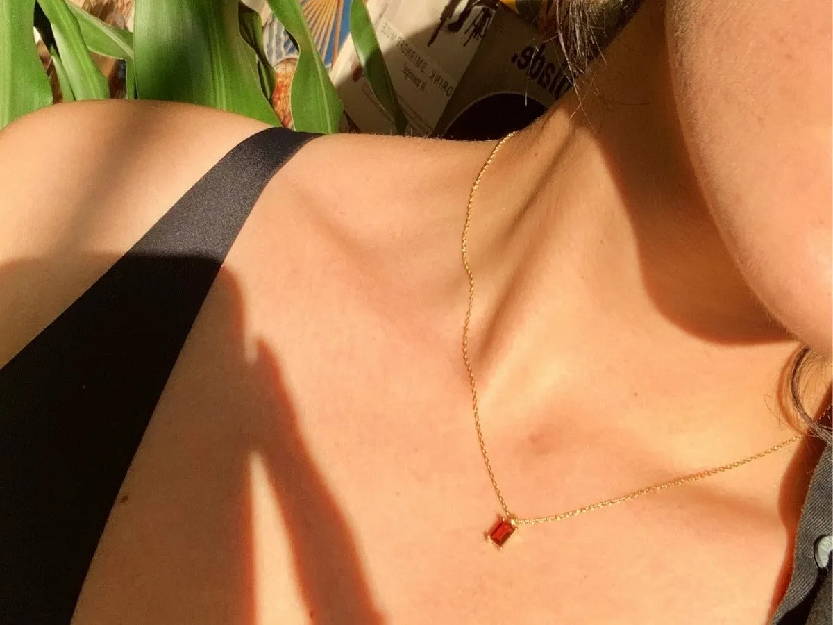January Birthstone Necklace