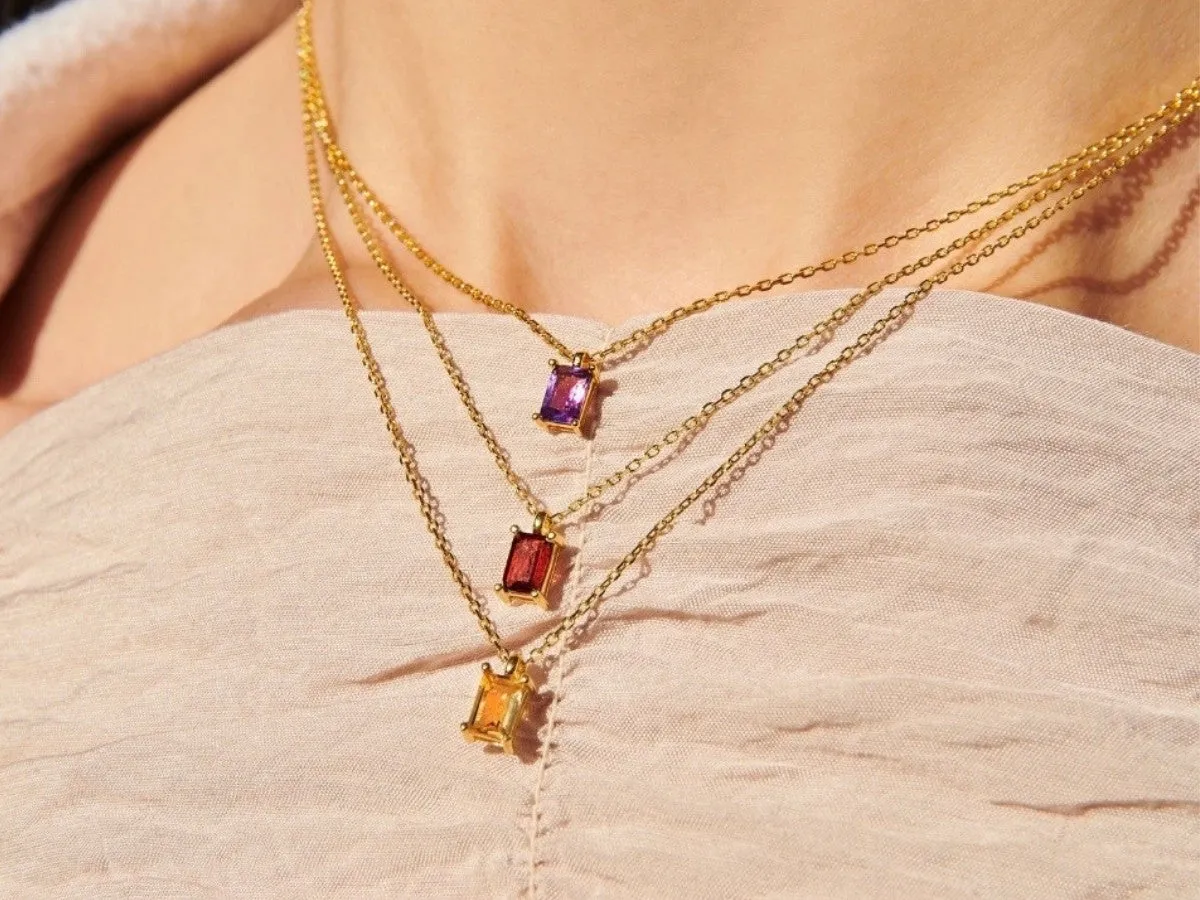January Birthstone Necklace