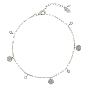 Lakshmi Anklet - Blue Topaz