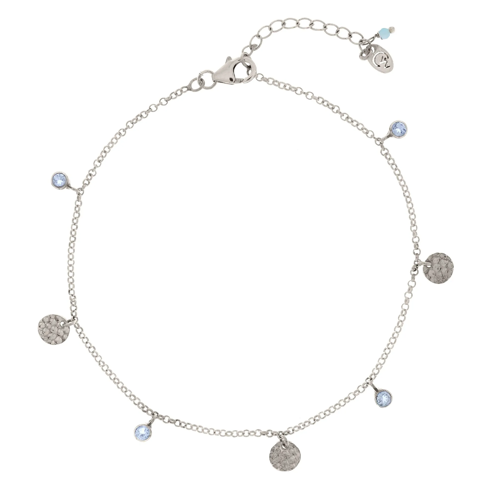 Lakshmi Anklet - Blue Topaz