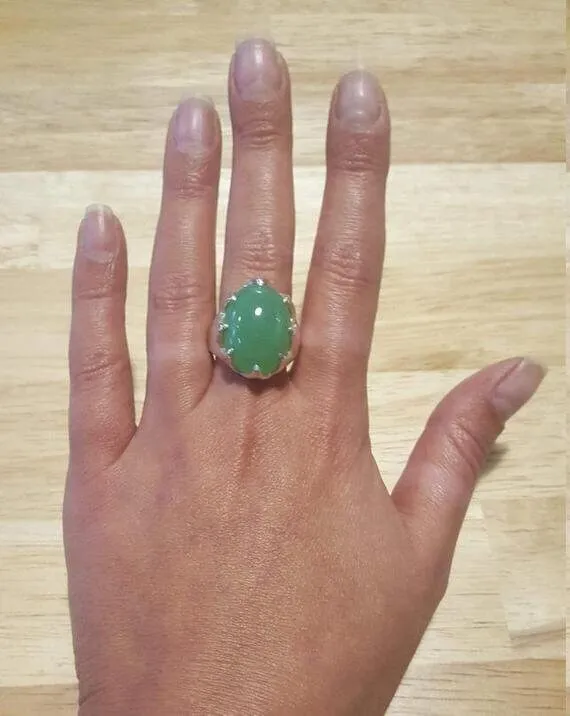Large Ruby Ring - Red Statement Ring - Vintage Ruby Ring